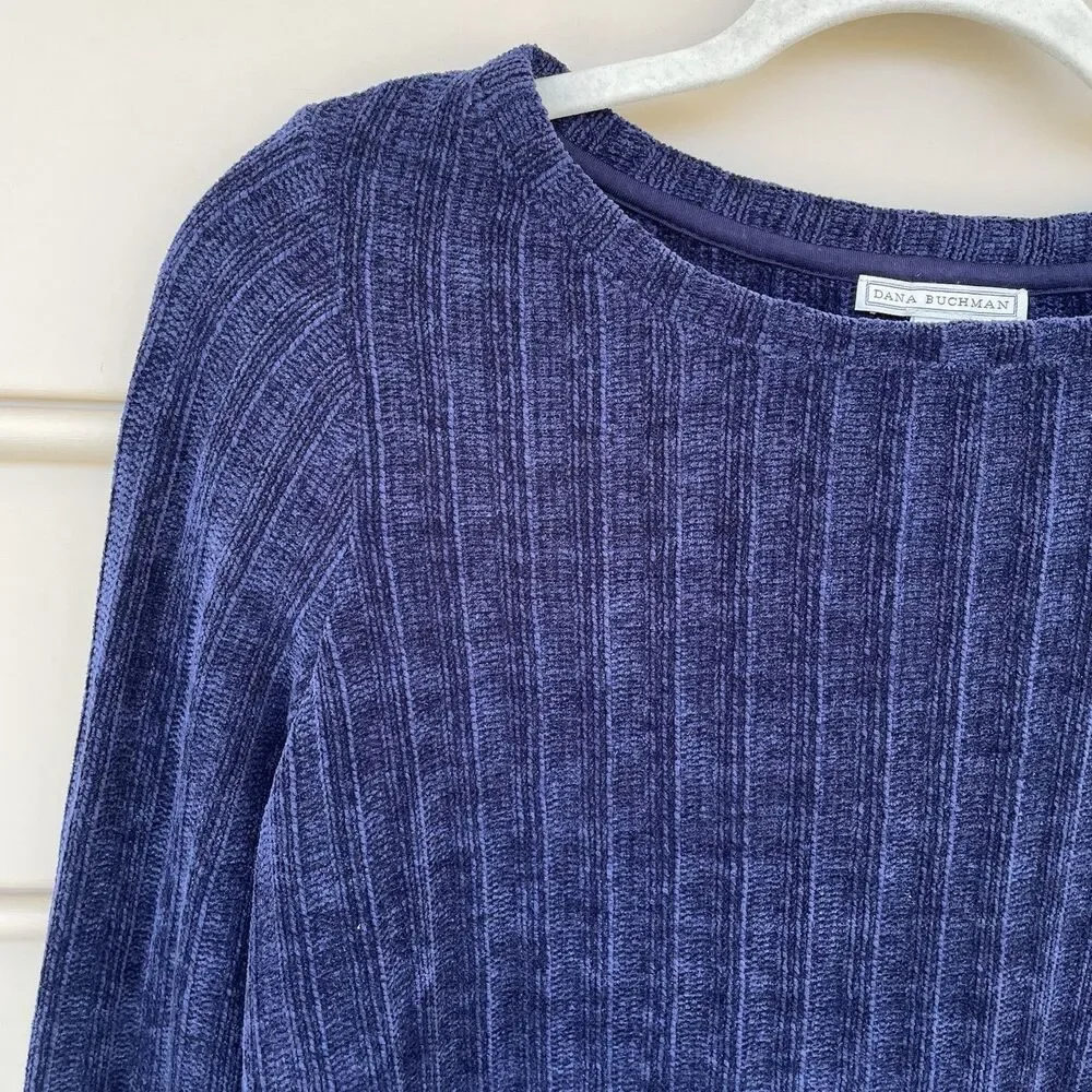 Dana Buchman Blue Super Soft Crew Neck Blue Sweater Women’s - Size M - Picture 2 of 7